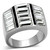 Men's Stainless Steel Synthetic Crystal Rings Square Design