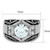 Men's Stainless Steel Rings Circle Diamond color
