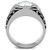 Men's Stainless Steel Rings Circle Diamond color