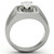 Men's Stainless Steel Cubic Zirconia Rings Design A