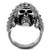 Men's Stainless Steel Synthetic Crystal Rings Indian