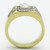 Men's Stainless Steel Cubic Zirconia Rings Gold colored