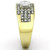 Men's Stainless Steel Cubic Zirconia Rings Gold colored
