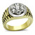 Men's Stainless Steel Synthetic Crystal Rings Design F