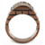 Men's Stainless Steel Leather Rings - Brown