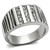 Men's Stainless Steel Synthetic Crystal Rings Design N