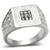Men's Stainless Steel Synthetic Crystal Rings Design R