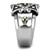 Men's Stainless Steel Synthetic Crystal Rings Design S