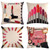 Cosmetic Makeup Lipstick Throw Pillows Off White