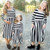 Mother Daughter Matching Girls Striped Long
