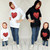 Family Matching Hooded Clothes Hearts