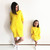Fashion Bright Family Matching Dresses in Yellow