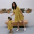 Casual Family Matching Dress for Summer - Yellow