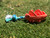Rubber Football Chew Toy w/Tug Rope