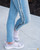 Girls Ankle Length Skinny Jeans w/Side Fray & Asymmetrical