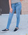 Girls Skinny Jeans w/Asymmetrical Detailed Hem