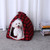 Pet Dog Beds Cat Tent Houses with Bowknot Plaid