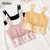 Camisole Knitting Camis Crop Top Letter Cotton
