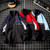 Men's Windbreaker Jacket Fashion Casual Patchwork Loose