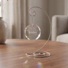 Forever My Brother personalized glass memorial ornament shown on optional display stand
