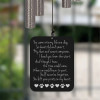 Faithful Companion Wind Chime sail engraved with heartfelt pet poem "You left paw prints on my heart"