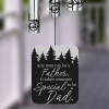 Special Dad Wind Chime sail featuring verse "Any man can be a father, it takes someone special to be a dad" — personalized with name and dates