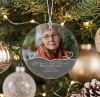 Personalized Still Loved glass memorial ornament engraved with name and dates