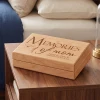Memories of Mom alder wood memorial keepsake box, felt lined, a tribute for the loss of a mother