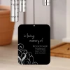 Back of Wrapped in Angel's Wings Chime sail personalized with loved one's name and dates — memorial wind chime