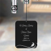 Back of Mother's Love Memory Chime sail personalized with mother's name and dates — loss of mother memorial wind chime