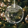 Personalized Memory of a Loved One glass memorial ornament engraved with name and dates