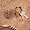 Angel Wings Key Chain in Dark Brown, personalized memorial keychain