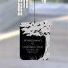 Back of When the Wind Blows Angel Chimes sail personalized with loved one's name and dates — memorial wind chime