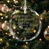 Personalized My Sister My Friend glass memorial ornament engraved with name and dates