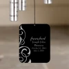 Back of Listen to the Wind Sympathy Chime sail personalized with loved one's name and dates — memorial wind chime