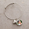 Photo Charm Bracelet with a circle photo charm
