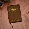 My Father In Heaven Journal in rustic brown, personalized with his name and dates