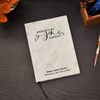My Son In Heaven Journal in white marble, personalized for loss of a son