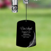Back of Heaven's Realm Wind Chime sail personalized with child's name and dates — loss of child memorial wind chime