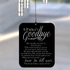 A Father's Goodbye Angel Chime with poem on front of wind sail