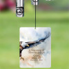 Back of A Father's Goodbye Memories Chime sail personalized with father's name and dates — loss of father memorial wind chime