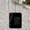 Back of A Gentle Breeze Memorial Wind Chime sail personalized with loved one's name and dates — personalized angel wind chime