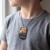 Pawprints Photo Dog Tag features pet's photo and name