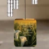 Back of My Daughter Memorial Wind Chime sail personalized with daughter's name and dates — loss of daughter remembrance chime