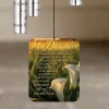 My Daughter Memorial Wind Chime sail featuring poem "Though time may pass, you're never gone, in heart and soul, you still live on" — personalized with daughter's name and dates