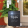 Back of My Son Memorial Wind Chime sail personalized with son's name and dates — loss of son remembrance chime