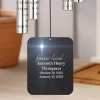 Back of My Son Memorial Wind Chime sail personalized with son's name and dates — loss of son remembrance chime
