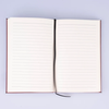 Letters to Grandpa memorial journal shown open with lined pages and silk marker