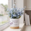 Grandma's Love personalized memorial flower pot with forget-me-not seeds, personalized with her name and dates