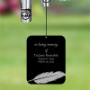 Back of Our Daughter's Dash Memorial Wind Chime sail personalized with daughter's name and dates — loss of daughter memorial wind chime